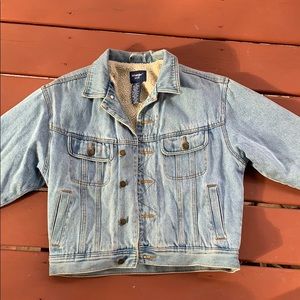 Boys wrangler fleece lined denim jacket